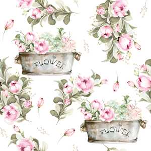 JET PAPIER GMBH Servietten 20er 33x33cm Peony Flower Boxes, ti-flair