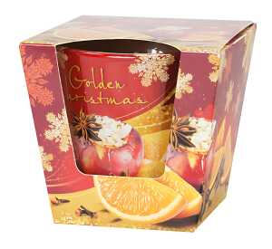Duftkerze im Glas Golden Christmas sortiert,