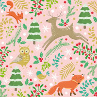 BRAUN & COMPANY  Serviette 33x33cm  Cute Forest...