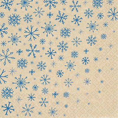 CARL DIETRICH  Serviette 33x33cm FSC-Rec  Snowflakes Falling, 2-lagig, 20 Stück, aus 100% Recylingpapier, Home-Fashion