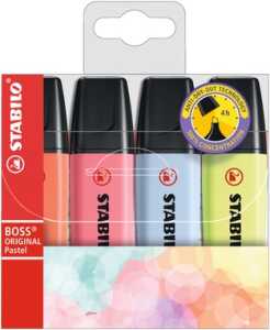 STABILO BOSS ORIGINAL Pastel 4er Etui 5414301526476