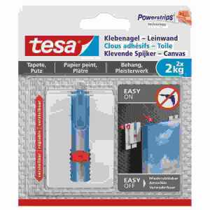 Powerstrips Klebenagel 2x2kg für Tapete und Putz, verstellbar,