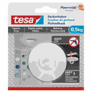 Powerstrips Deckenhaken 0,5kg für empfindliche Untergründe