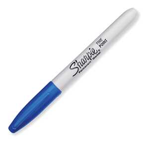 Permanentmarker Finepoint blau, Strichstärke 1mm,