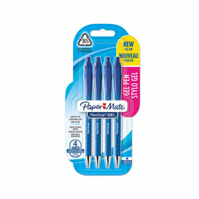 Paper Mate FlexGrip Gelstifte | 0,7 mm | blaue Tinte | 4 Stück