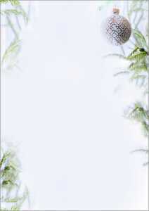 Weihnachts-Motiv-Papier - Weihnachtsku weiß/grün A4 - 100 Blatt