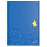 Eckspannermappe A4 PP Urban Chic blau mit 3 Klappen