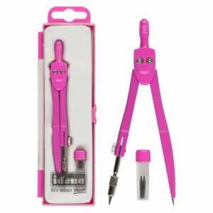 IDENA Idena Schulzirkel mit Ersatzminen pink, mit Ersatzminen