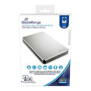 MEDIARANGE externes USB 3.0 Festplattenlaufwerk HDD - 2 TB, silber
