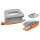 Set Locher und Heftgerät Urban Chic grau orange 3teilig