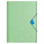 Eckspannermappe A4 PP Urban Chic grün mit 3 Klappen