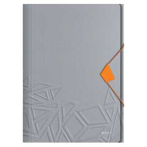Eckspannermappe A4 PP Urban Chic grau mit 3 Klappen