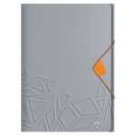 Eckspannermappe A4 PP Urban Chic grau mit 3 Klappen