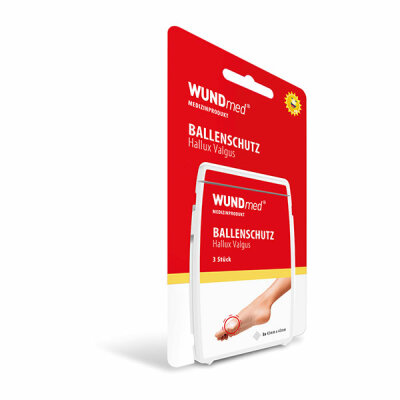 WUNDMED  Ballenschutz 3 Stück  hydrocolloid Hallux, 43mmx43mm, Hallux Valgus, WUNDmed