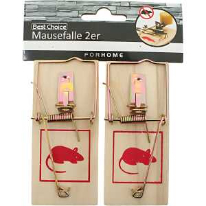 OSMA-WERM GMBH Mausefalle 2er Set Holz je 9,5x4,8cm