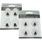 Haken selbstklebend Edelstahl 4er sortiert 5 + 3,5cm