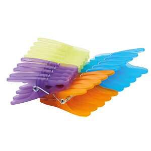 Wäscheklammern 85mm 20er transluzent, Klammern Kunststof