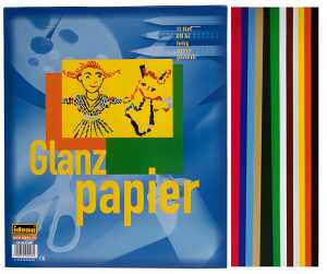 IDENA Idena Glanzpapier A4 12 Blatt sort.,gummiert
