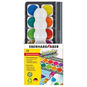 Deckfarbkasten 12er Winner, Farbkasten mit auswechselbaren Farben