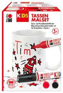 Porcelain und Glaspainter Kids Tassen Malset Tim, 1x Tasse 8x8x10cm