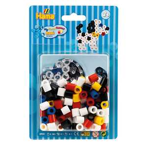 Bügelperlen Maxi Startset Hund, ca. 100 Stück Stiftplatte Hund Zubehör