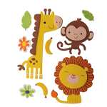 GLOREX Moosgummisticker 3D 13x23cm Giraffe Affe...