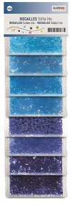 GLOREX Rocailles Stifte Mix 40g Blautöne, 8 verschiedene Farbtöne