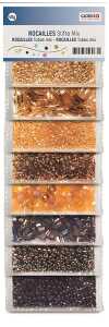 GLOREX Rocailles Stifte Mix 40g Brauntöne, 8 verschiedene Farbtöne