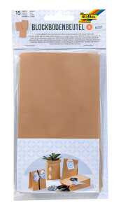 Papiertüte 15ST natur FOLIA 41110 17,5x10x5,5cm