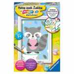 Malen nach Zahlen Bild Süßer Waschbär,...