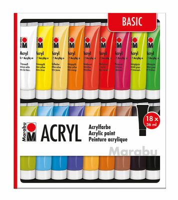 MARABU  Acrylfarbenset 18x36 ml