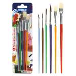 STY Pinsel Aquarellspitz+ Borstenflachpinsel flach 6er Set