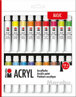 MARABU  Acrylfarben Set  18 x 12 ml Tuben