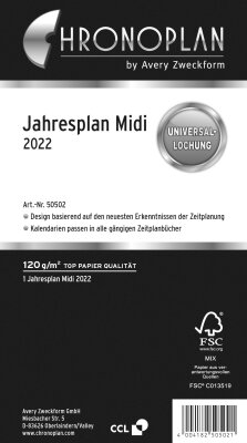 Jahresplan Midi 2022 CHRONOPLAN 50502 RR