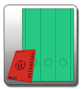 Rückenschilder, lang/breit, 61x285mm, grün