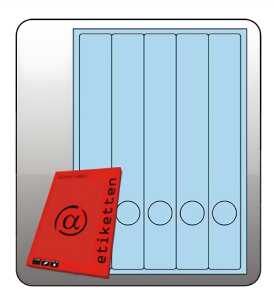 Rückenschilder, lang/schmal, 39x285mm, blau