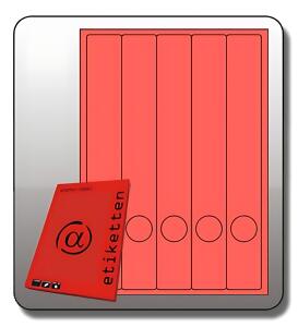 Rückenschilder, lang/schmal, 39x285mm, rot
