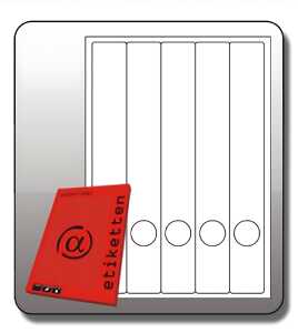 Rückenschilder, lang/schmal, 39x285mm, weiß