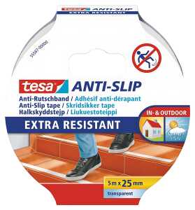 Anti-Rutschband transparent 5m:25mm, für innen und außen