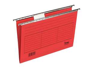 Hängemappe A4 seitlich offen rot 230g/qm Farbkarton, Beschriftungs-