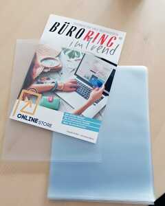 Aktenhülle, A4, PP, 80my, genarbt, oben und rechts offen,