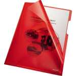 Aktenhülle, A4, PVC, 150my, rot oben und rechts...