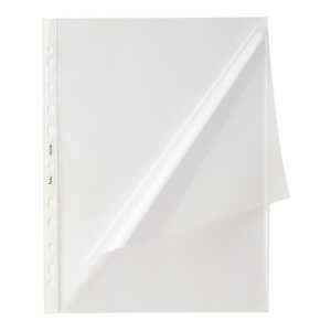 Lochrandhülle, A4, PP, 140my, klar oben und Lochseite offen, glatt
