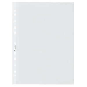 Lochrandhülle, A4, PP 100my, weiß oben offen, glatt
