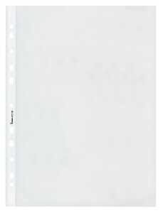 Lochrandhülle, A4, PVC, 100my, klar oben und seitlich offen, glatt