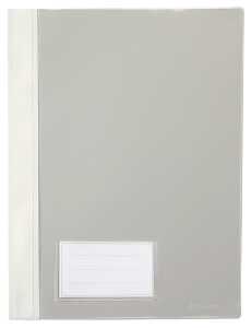 Schnellhefter A4, mit Einsteckfach, weiß, transparenter Deckel, PVC
