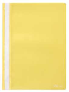 Schnellhefter A4, dokumentenecht, PP, gelb, transparenter Deckel