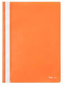 Schnellhefter A4, dokumentenecht, PP, orange, transparenter Deckel