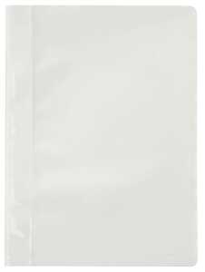 Schnellhefter A4, dokumentenecht, PP, weiß, transparenter Deckel