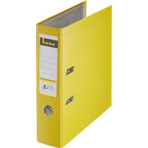 Ordner A4, No.1, 8cm, o. Kantenschutz, gelb, Folienkas, Griffloch,